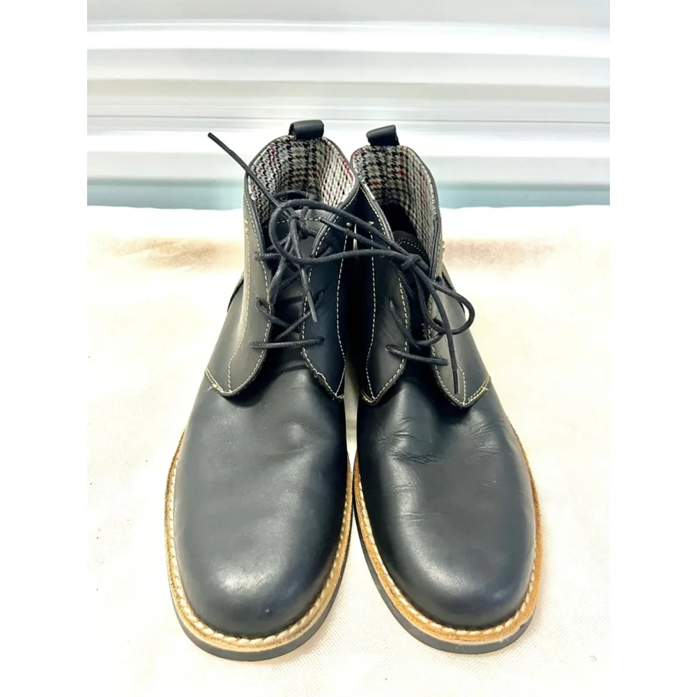 ORIGINAL PENGUIN By Munsingwear Merle Black Leather Lace Up Chukka Boots size 12